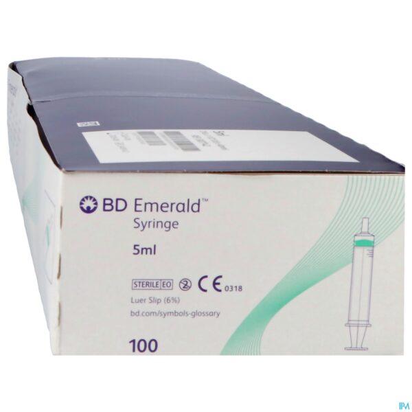 Packshot Bd Emerald 5ml Luer Slip+detach.needl.21gx40mm 100