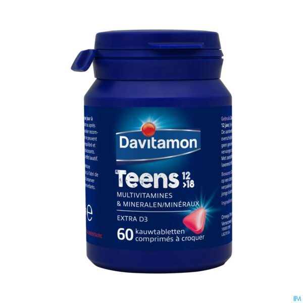 Productshot Davitamon Teens Aardbei Comp 60 Productshot Davitamon Teens Aardbei Comp 60