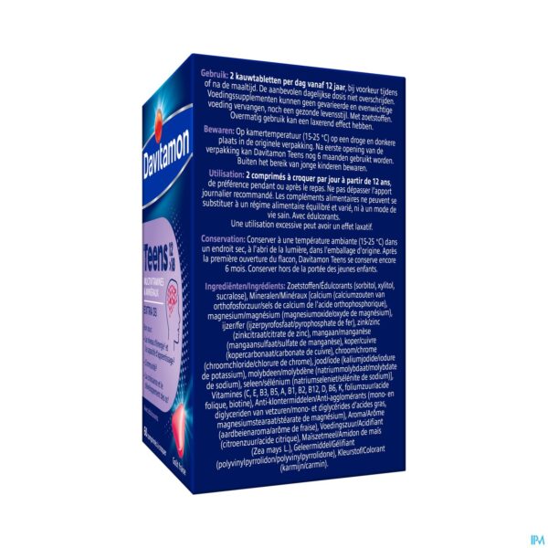 Packshot Davitamon Teens Aardbei Comp 60