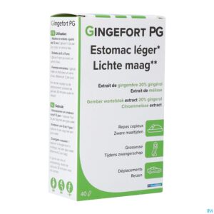Packshot Gingefort Pg Pharmagenerix Caps 40