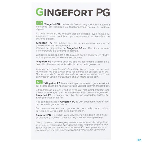 Packshot Gingefort Pg Pharmagenerix Caps 40 Packshot Gingefort Pg Pharmagenerix Caps 40