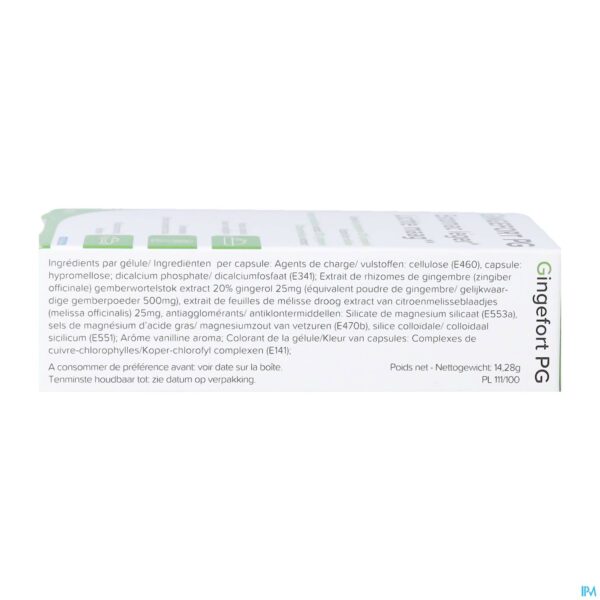 Packshot Gingefort Pg Pharmagenerix Caps 40 Packshot Gingefort Pg Pharmagenerix Caps 40