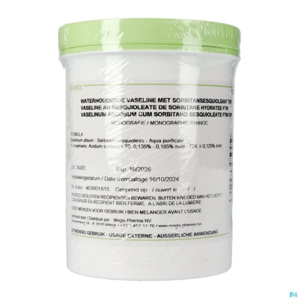Packshot Waterhoudend Vaseline Sorb.sesq.tmf 1kg Hew Pharma