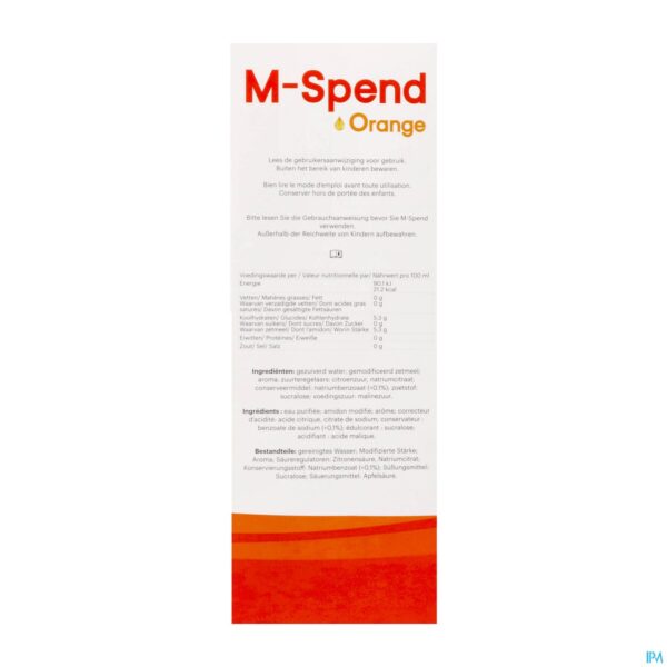 Packshot M-spend Orange 250ml Fag Verv.3549532 Packshot M-spend Orange 250ml Fag Verv.3549532