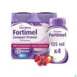 Packshot Fortimel Compact Protein 2.4kcal Bosvrucht 4x125ml