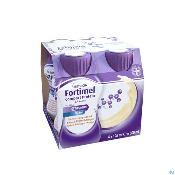 Packshot Fortimel Compact Protein 2.4kcal Perz&mang 4x125ml