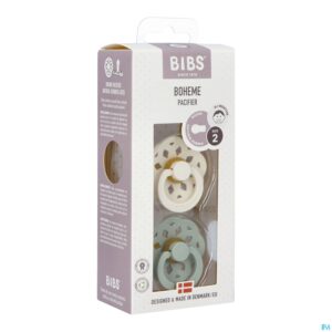 Packshot Bibs 2 Fopspeen Boheme Duo Sage/ivory 2