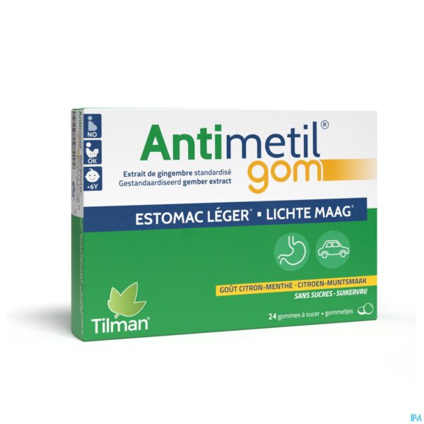 Packshot Antimetil Gom 24 gommetjes Packshot Antimetil Gom 24 gommetjes