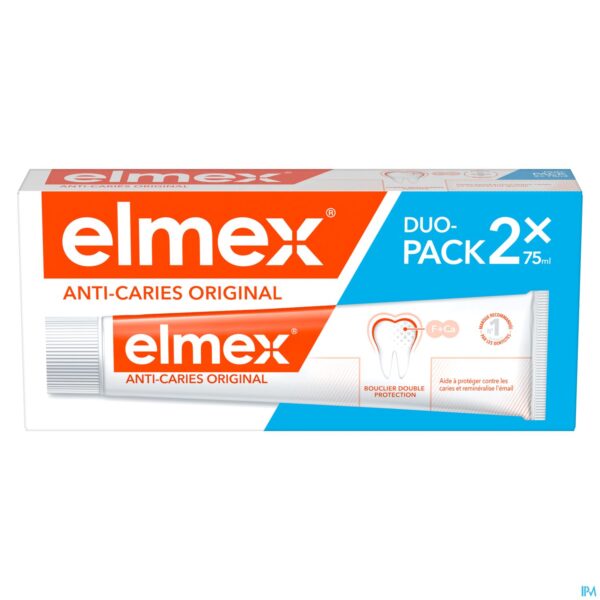 Packshot Elmex A/caries Original Tandpasta 2x75ml