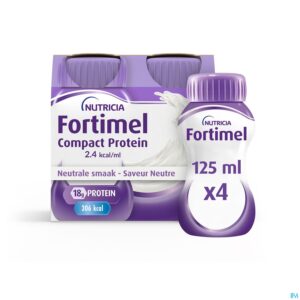 Packshot Fortimel Compact Protein 2.4kcal Neutraal 4x125ml