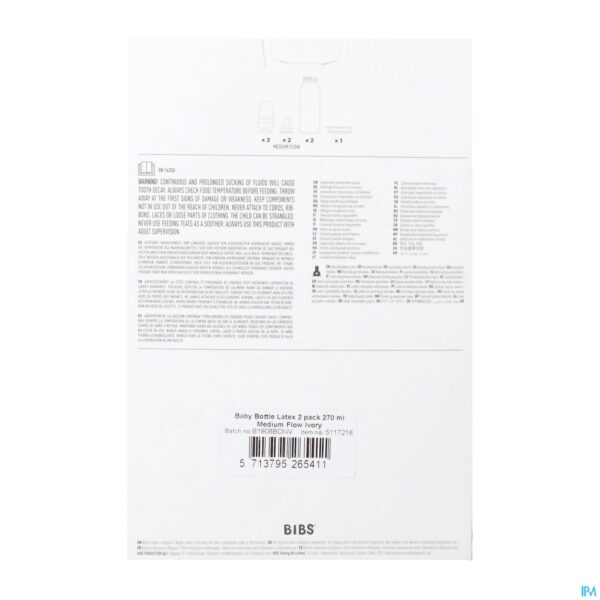 Packshot Bibs Zuigfles Duopack Complete Set Ivory 270ml