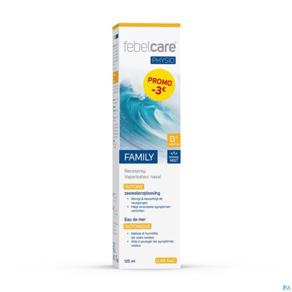Packshot Febelcare Physio Spray Iso Family 125ml Promo -3€