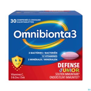 Packshot Omnibionta 3 Defense Junior Kauwtabl 30
