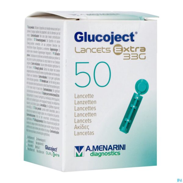 Packshot Glucoject l.extra 33g Lancetten 50