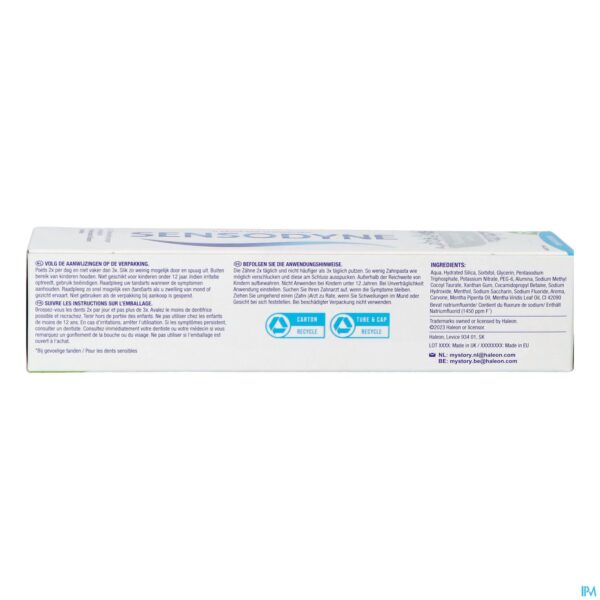Packshot Sensodyne Gentle Withening Tandpasta Tube 75ml Nf