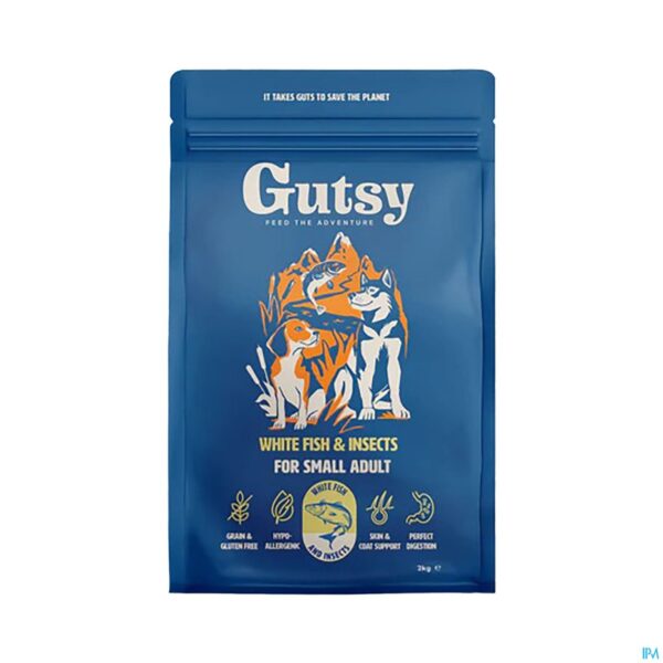 Packshot Gutsy Fish & Insect Small Adult 2kg