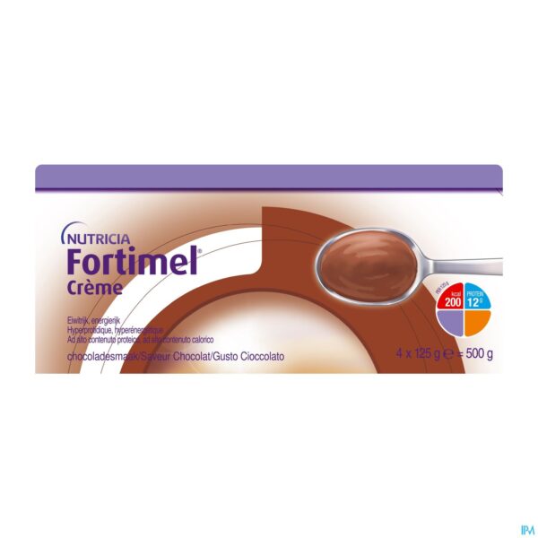 Packshot Fortimel Creme Chocolade 4x125g