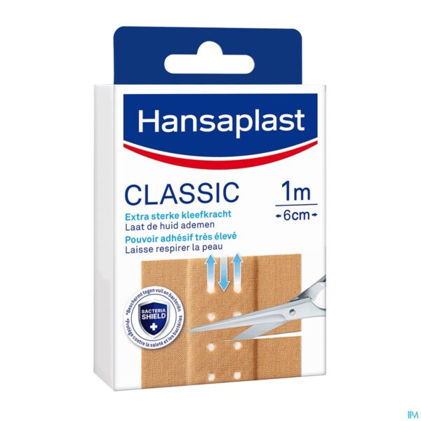 Packshot Hansaplast Klassiek 1mx6cm Packshot Hansaplast Klassiek 1mx6cm