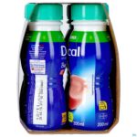 Packshot Delical Melkdrank Z/suiker Aardbei 4x200ml