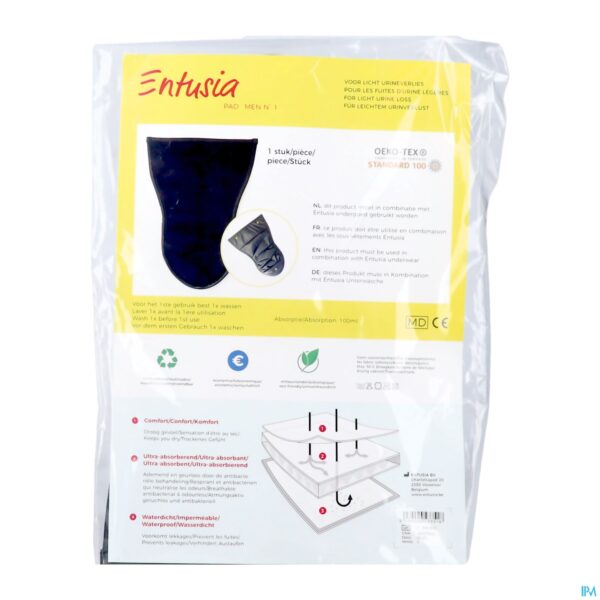 Packshot ENTUSIA PAD MEN NR1 100ML - LICHT URINEV