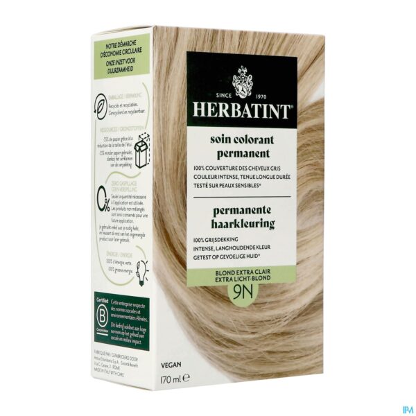Packshot Herbatint 9n Honingblond 170ml Packshot Herbatint 9n Honingblond 170ml