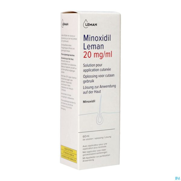 Packshot Minoxidil Leman 20mg/ml Opl Cutaan Gebruik 1
