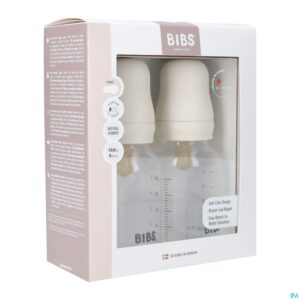 Packshot Bibs Zuigfles Duopack Complete Set Ivory 150ml
