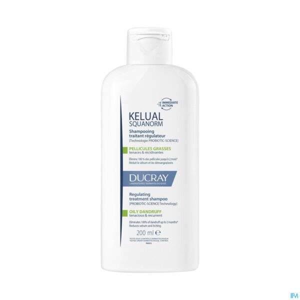Packshot Ducray Kelual Squanorm Sh Vette Schilfers 200ml Packshot Ducray Kelual Squanorm Sh Vette Schilfers 200ml
