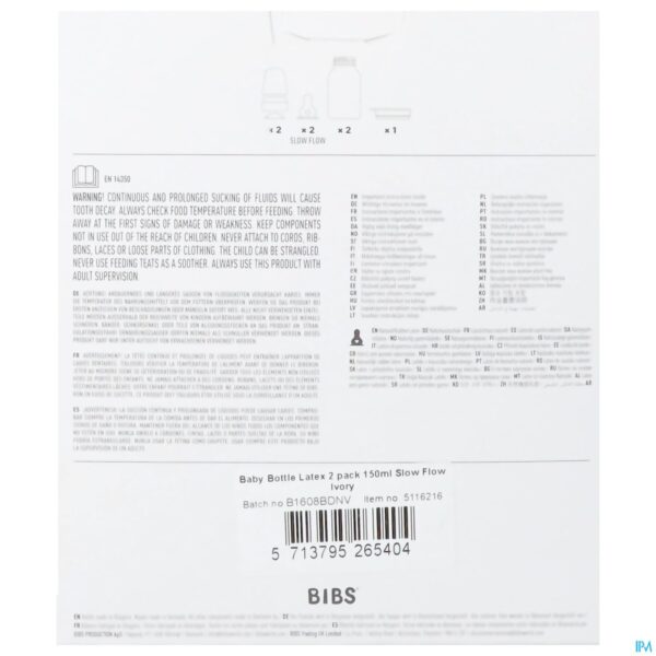 Packshot Bibs Zuigfles Duopack Complete Set Ivory 150ml
