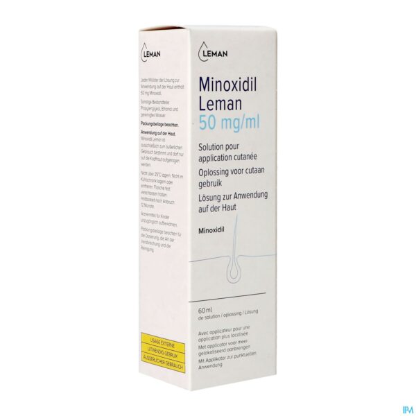 Packshot Minoxidil Leman 50mg/ml Opl Cutaan Gebruik 1