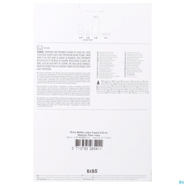 Packshot Bibs Zuigfles Duopack Complete Set Ivory 270ml