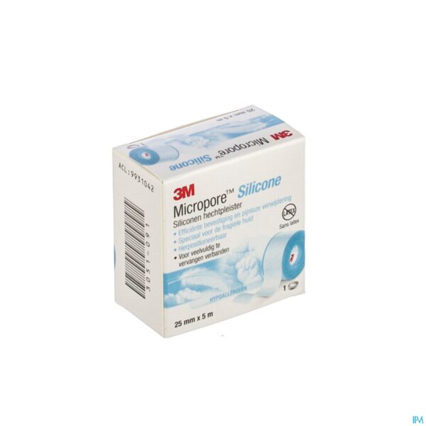 Packshot Micropore 3m Silicone Tape 25,0mmx5m 1 2775p-1