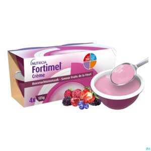 Packshot Fortimel Creme Bosvruchten 4x125g