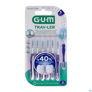 Packshot Gum Trav-ler Interdent.borsteltje 1,2mm 6 1512m6