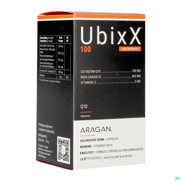 Packshot Ubixx 100 Caps 150 Nf