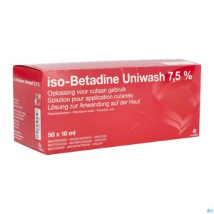 Packshot ISO BETADINE UNIWASH 7,5% 50X10 ML NF