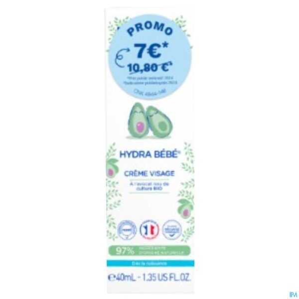 Packshot Mustela Pn Hydra Baby Gelaatcreme 40ml Promo
