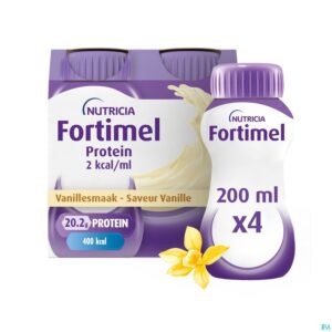 Packshot Fortimel Protein 2kcal Vanilla 4x200ml