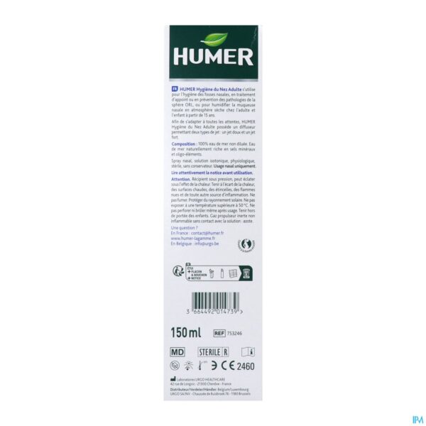 Packshot Humer Isotone Spray Volw. Dubbel.verstuiver 150ml