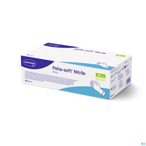 Packshot Peha Soft Handschoen Nitrile Blauw M 150 9420132