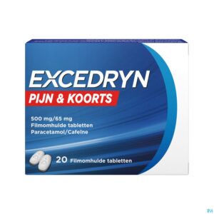 Packshot Excedryn Pijn & Koorts 500/65 filmomh. tabl. 20x