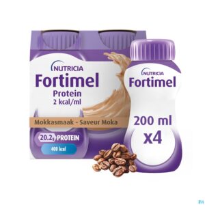 Packshot Fortimel Protein 2kcal Moka 4x200ml