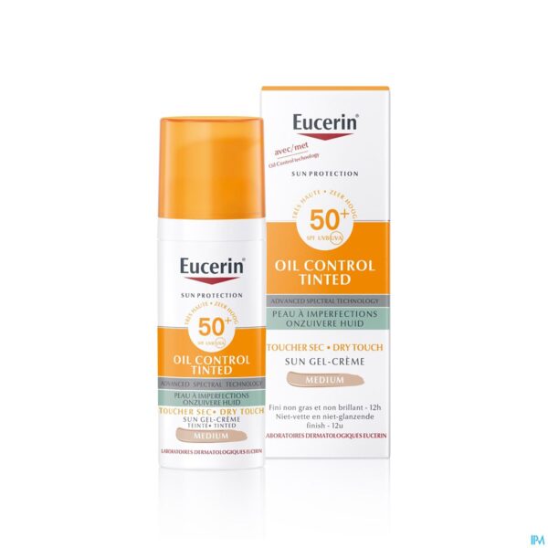 Productshot Eucerin Sun Protection Oil Tinted Med Spf50+ 50ml