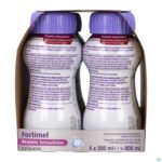 Packshot Fortimel Protein 2.4kcal Verfriss Aardbei 4x200ml