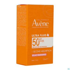 Packshot Avene Zon Spf50+ Ultra Fluid Eclat Radiance 50ml