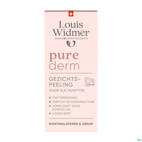 Packshot Widmer Purederm Gezichtspeeling Zonder Parfum 50ml