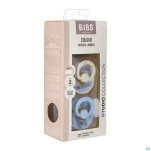 Packshot Bibs 2 Fopspeen Studio Duo Block Baby Blue