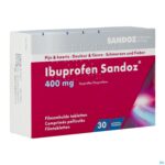 Packshot Ibuprofen Sandoz 400mg Filmomh Tabl 30 Packshot Ibuprofen Sandoz 400mg Filmomh Tabl 30