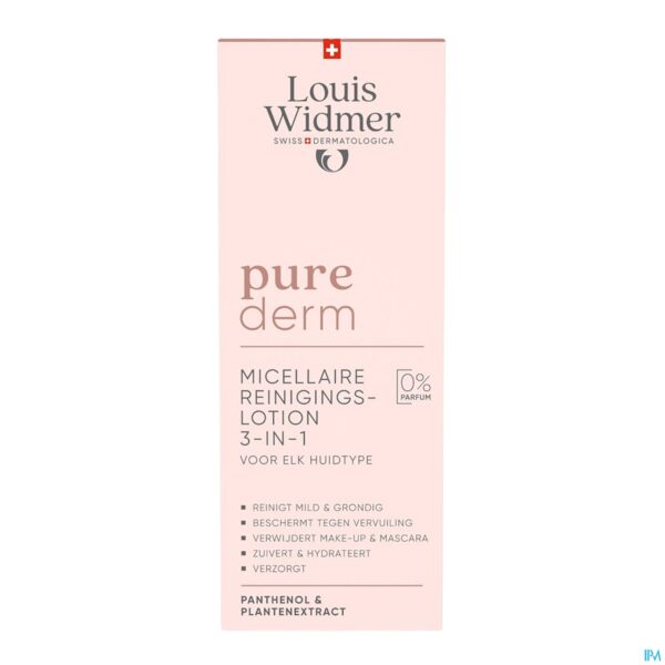 Packshot Widmer Purederm Micellaire Reinigingslotion Zonder Parfum 200ml