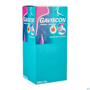 Packshot Gaviscon Antizuur-antireflux Susp Oraal Gebr.600ml